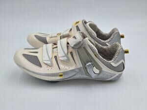 Mavic Giova Womens Road Cycling Shoes White Size 9.5 Shimano Cleats